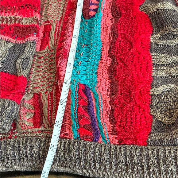 Vintage circa 1990 COOGI Multicolor Red Knit Ensemble Sweater and Skirt Size S - Picture 12 of 16